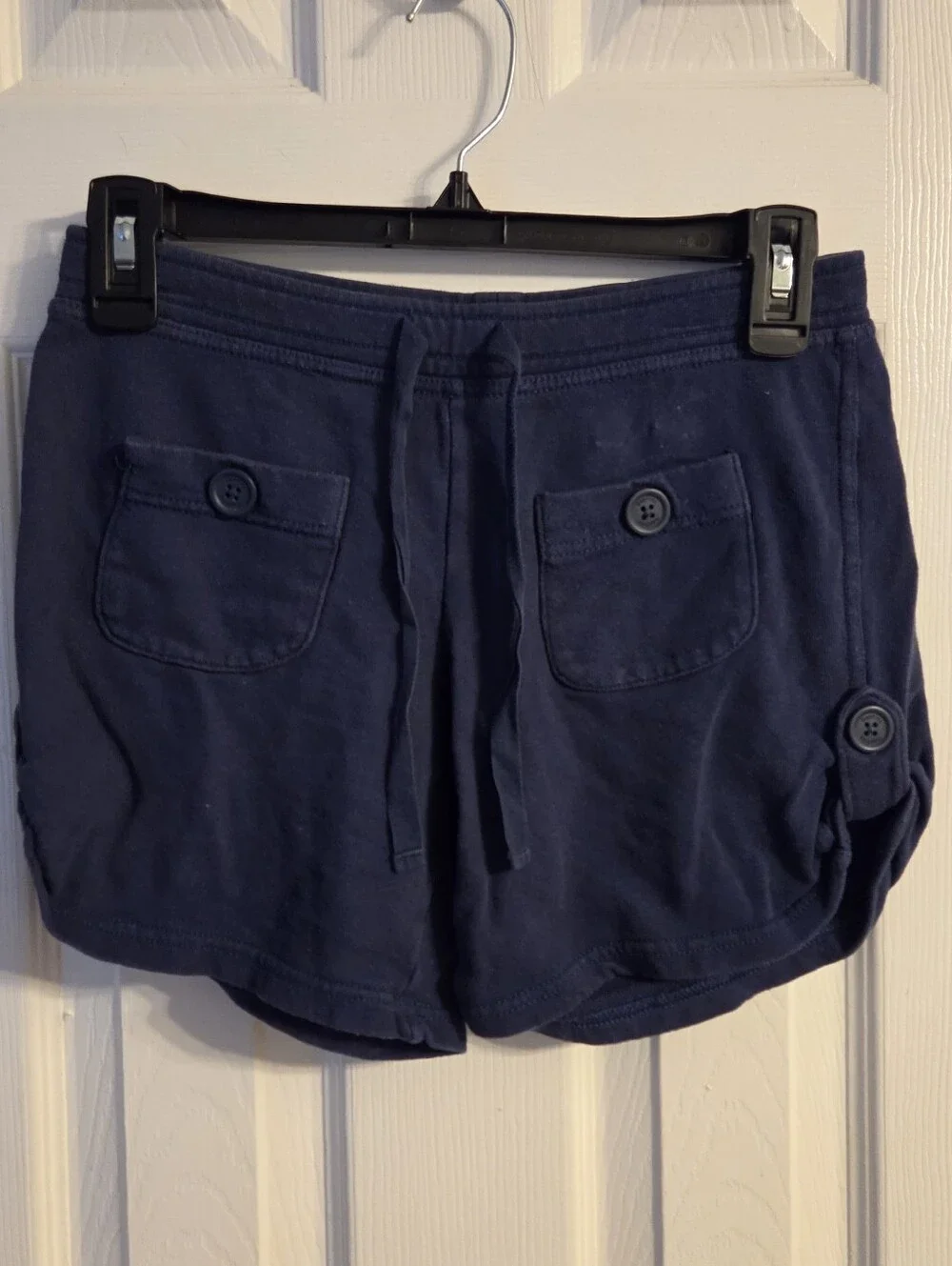 GapKids Girls Navy Blue Drawstring Pocket Knit Lounge Shorts Size XL 12